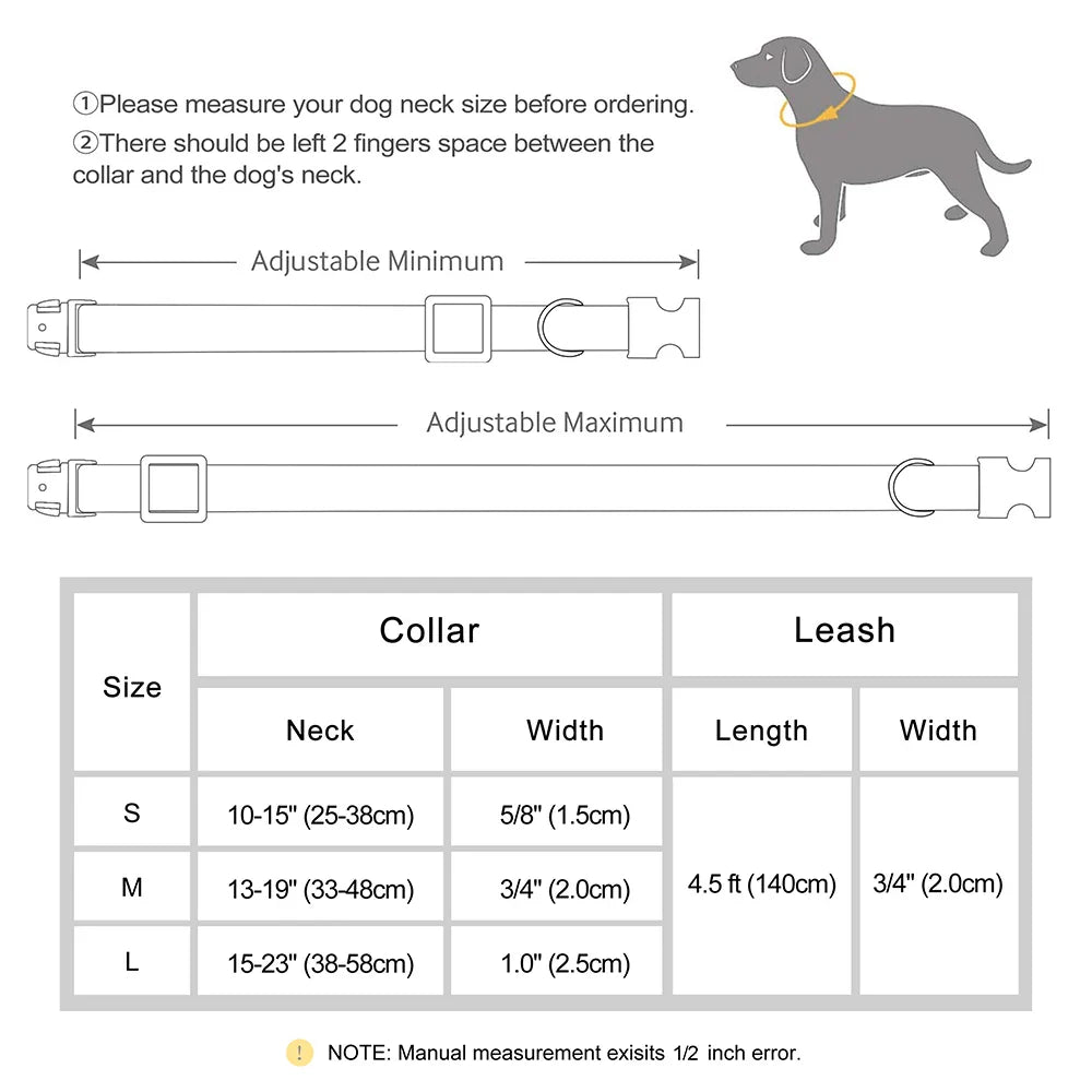 Personalized PU Leather Dog Collar and Leash-4