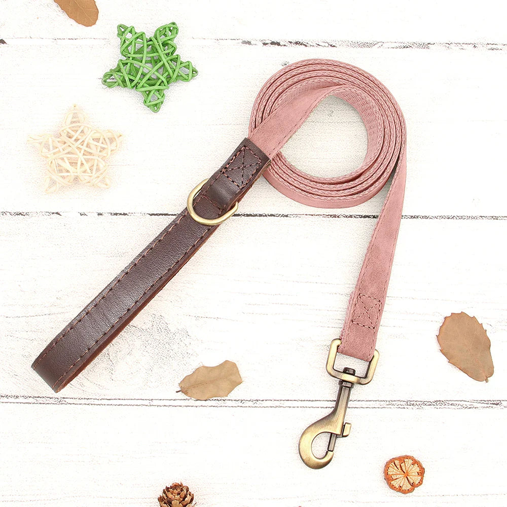 Personalized PU Leather Dog Collar and Leash-10